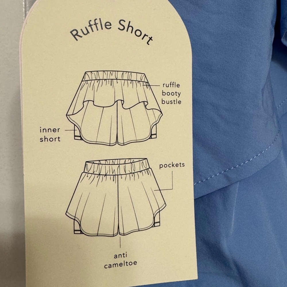 Blogilates Ruffle Short -Cool blue - Picture 3 of 6